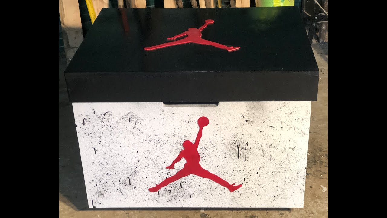 DIY Cómo hacer Zapatero, caja de zapatos Nike gigante, DIY how to make a shoebox Nike