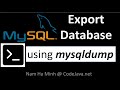 MySQL Export Database Using Command Line Mysqldump