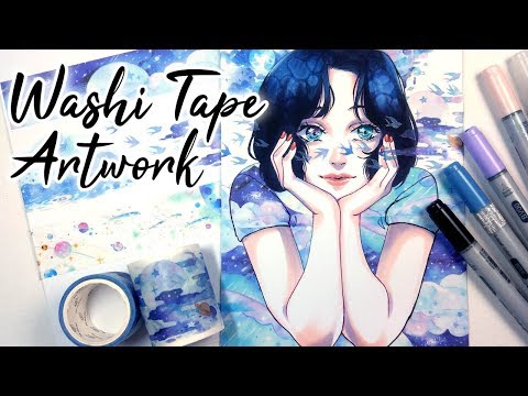 drawing with the magical power of washi tape by rambutan illustration