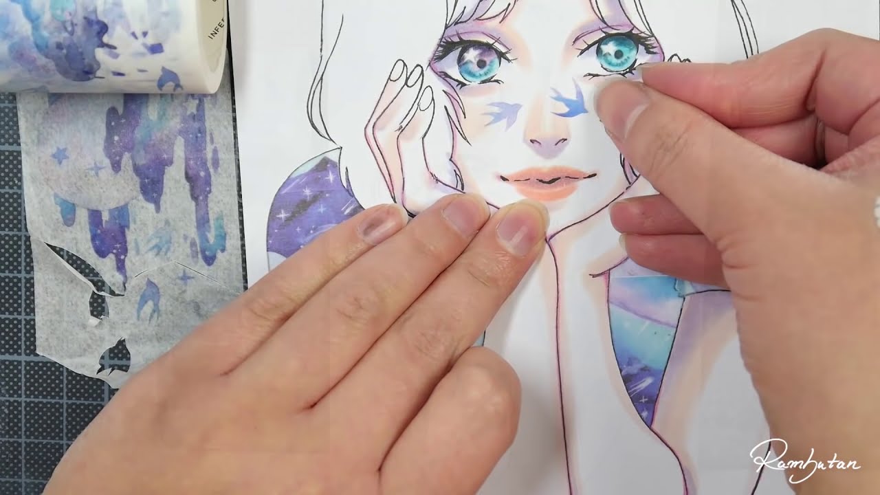 drawing with the magical power of washi tape by rambutan illustration