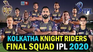 IPL 2020 Kolkata Knight Riders Final and Confirm Squad | KKR Final Players Price List IPL 2020 |