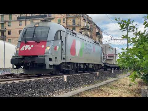 190.322 Taurus di CFI con treno di carri vuoti per Fossacesia - carrimerci.it - 19/05/2021