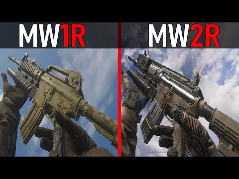 MW2 Remastered vs MW1R - Weapons Comparison  [MW2CR vs  MW1R]