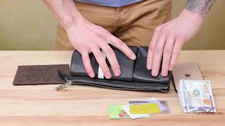 Сумка поясна шкіряна 14953 Vintage чорний