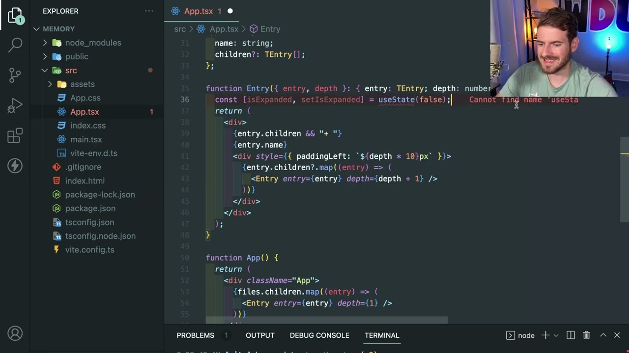 Solving a practical intermediate react interview challenge