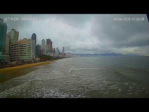 AO VIVO ITAPEMA AGORA -  MEIA PRAIA + MAR AO VIVO | IMAGENS INCRÍVEIS 24H | JET PIER
