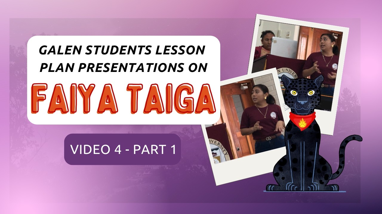 Galen Teachers Class on Faiya Taiga, Presentation 4, Part 1