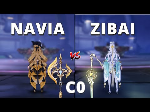 ZIBAI vs NAVIA!! Who is the Best Geo DPS? (Genshin Impact)