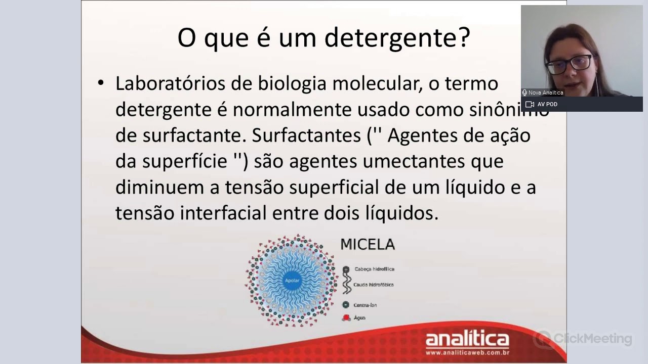 "Detergentes para limpeza eficiente em laboratórios e processos"