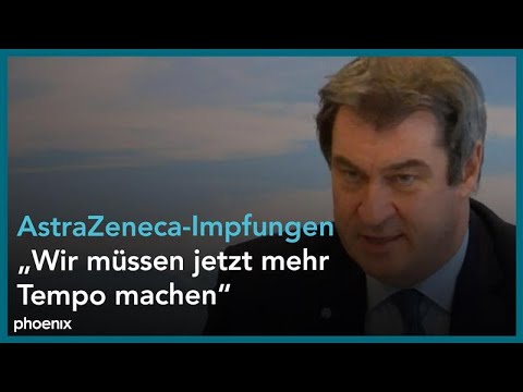 Digitale Pressekonferenz von Markus Söder (CSU) und Michael Kretschmer (CDU)