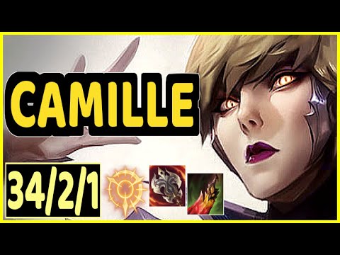 ELWIND (CAMILLE) - QUADRAKILL 34/2/1 KDA TOP GAMEPLAY - EUW Ranked DIAMOND