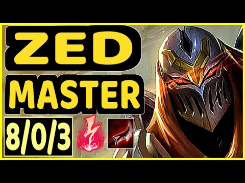 REDMERCY (ZED) vs VEIGAR - 8/0/3 KDA MID GAMEPLAY - NA Ranked MASTER