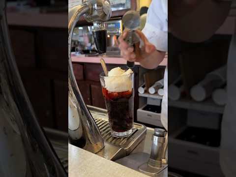 Old Fashioned Ice Cream Float with Fountain Cherry Coke from Lexington Candy Shop NYC! #DEVOURPOWER
