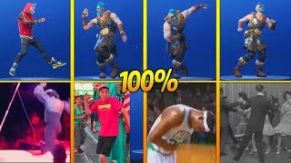 *NEW* ALL FORTNITE SEASON 5 DANCES IN REAL LIFE!