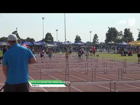 Boys U12 80m Hurdle Heat 2 - 2019 State Track and Field Championships // LAVicTV