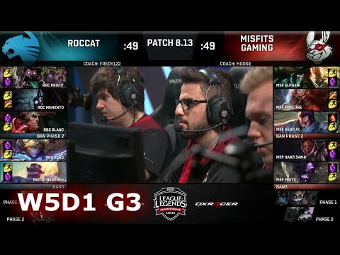 ROCCAT vs Misfits | Week 5 Day 1 S8 EU LCS Summer 2018 | ROC vs MSF W5D1