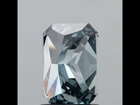 IGI Certified 1.31ct Radiant Cut Lab Grown Diamond Loose Diamond VS2 Color-Fancy Deep Green Blue
