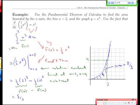 Unit 9-7 The Fundamental Theorem of Calculus - Example