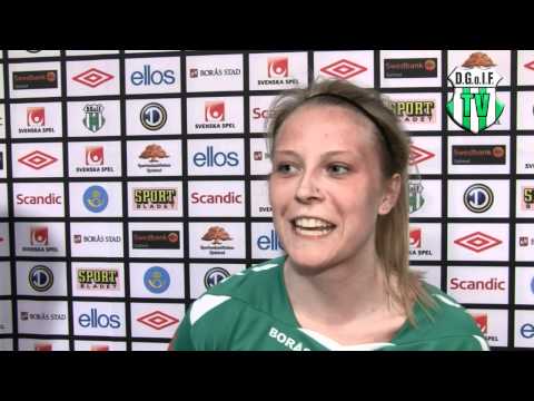 Intervju med Mimmi Löfwenius. Dalsjöfors GOIF - Hammarby 0-0.