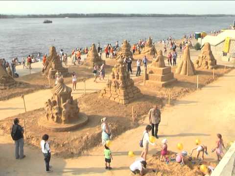 СК "Град" проводит Всероссийский фестиваль песчаных скульптур "Чудеса света" на самарской набережной