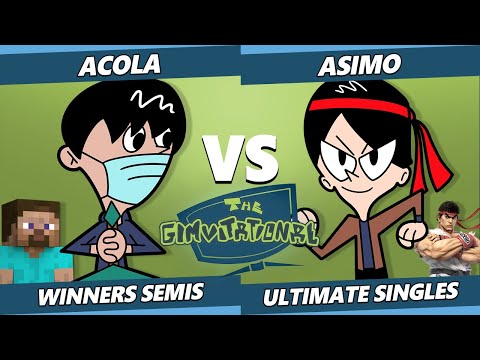 Gimvitational Winners Semis - Asimo (Ryu) Vs. acola (Steve) SSBU Smash Ultimate Tournament