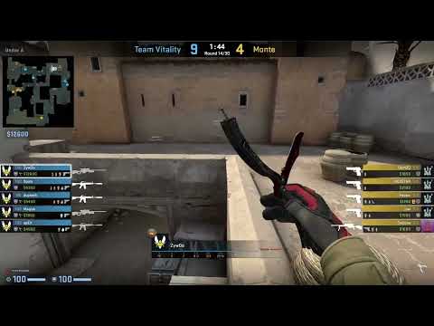CS:GO POV Demo Vitality ZywOo (25/7) vs Monte (de_dust2) @ IEM Road to Rio 2022 Europe RMR B