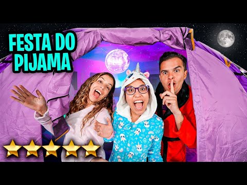 FIZEMOS UMA FESTA DO PIJAMA NO CAMPING PROFISSIONAL! - INCRÍVEL!