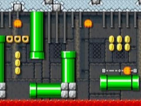 Bowser Jr. Volcanic Castle ⚡️ by Bitzer ⚡️ Super Mario Maker Raw Gameplay