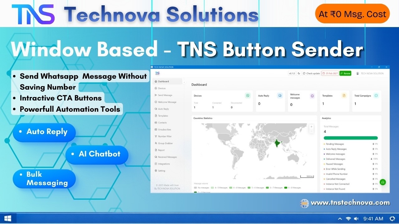 TNS Button Sender Demo