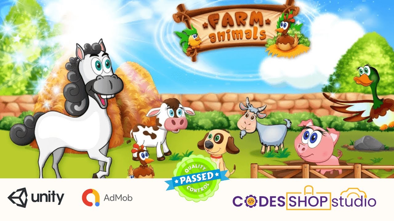 Learning Farm Animals | Educational Games For Kids | Kids | 100% tested