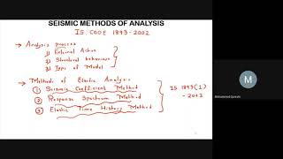 EARTHQUAKE RESISTANT DESIGN OF BUILDINGS : SEISMIC METHODS OF ANALYSIS (I)