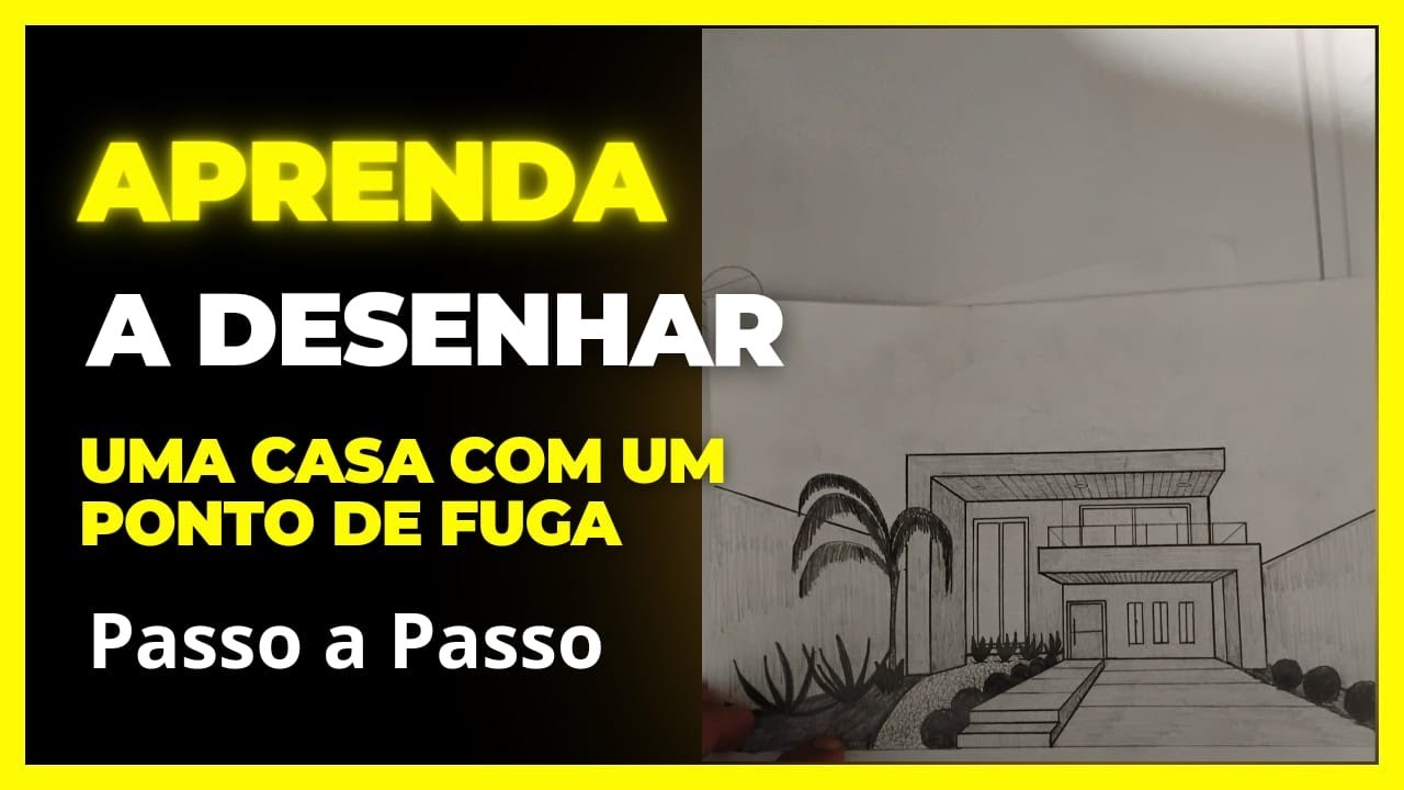 APRENDA A DESENHAR UMA FACHADA MODERNA, USANDO APENAS UM PONTO DE FUGA(Passo a Passo)