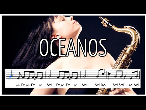 🎶 Oceanos | Playback com partitura - Sax alto 🎷