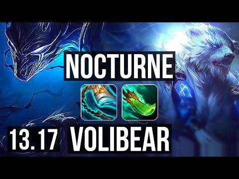 NOCTURNE vs VOLI (TOP) | Rank 4 Nocturne, 11/1/5, 2.3M mastery, 7 solo kills | TR Master | 13.17