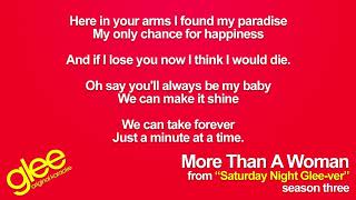 More Than A Woman - Glee Karaoke Version (Lyrics on Screen)