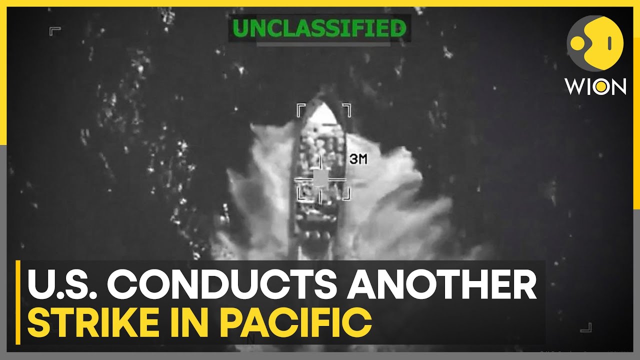 US Attacks Drug Boat: US BOMBS Another Drug Boat In the Pacific Killing Four | WION News