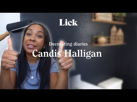 @CandisH's moody Lick Black 04 powder room makeover