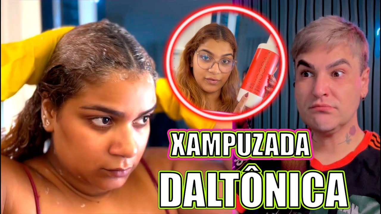 ELA FEZ SHAMPOOZADA PORQUE NÃO CONSEGUE VER A COR CORRETA | DESCOLORIR É MELHOR!