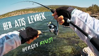 HER ATIŞ LEVREK !.. VOL2 Aksiyon Dolu Su üstü Jig At çek Kıyı Levrek Avı - Lrf S