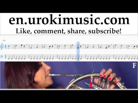 How to Play French Horn Lukas Graham - 7 Years Tabs Part#1 exercises, scales um-i352