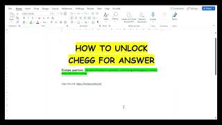 [LEGIT] FAST UNLOCK CHEGG ~ free and unlimited