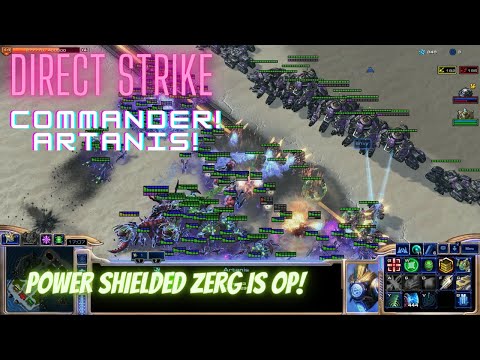 Starcraft 2 Direct Strike Commander Artanis: Power Shield Zerg Is OP!