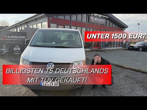 BILLIGSTEN VW T5 DEUTSCHLANDS MIT TÜV GEKAUFT | UNTER 1500€ SCHROTT ODER KAUFEN? WOJSTO PERFORMANCE