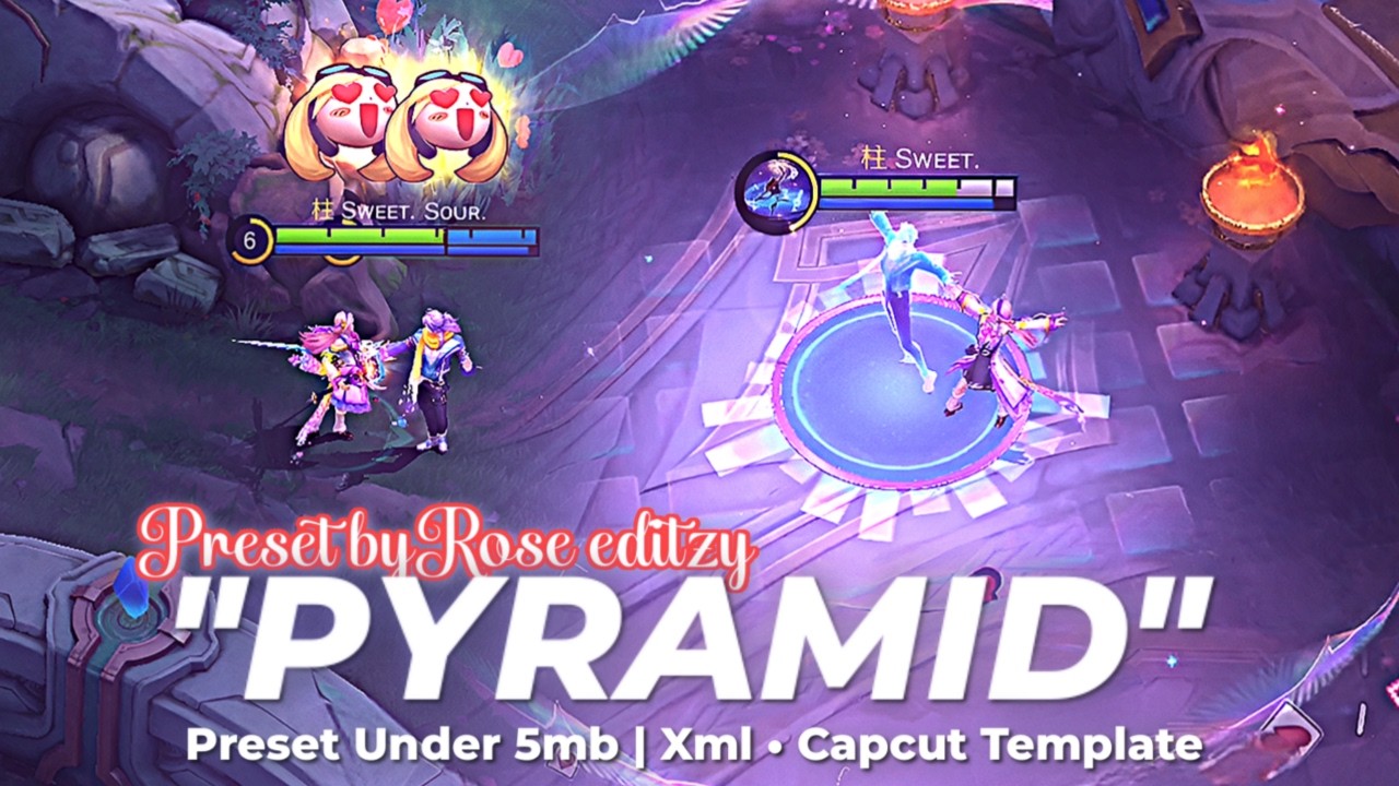 Pyramid🥀 MLBB Typography Preset Alight Motion & Capcut Template by Rose Editzy🥀