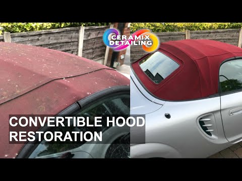 Thumbnail for Convertible soft top Restoration | fabric roof cleaning using household products by Convertible