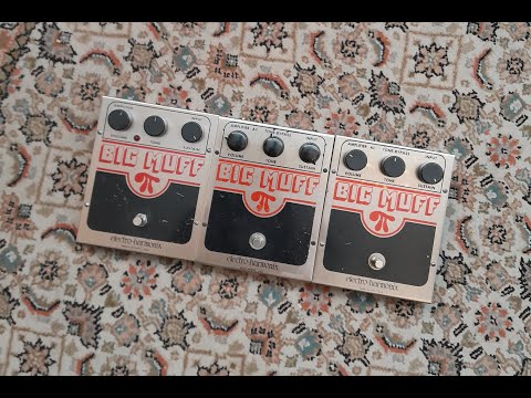 Electro Harmonix Big Muff Pi V9 vs V6 vs V5 ( left to right ) comparison / shootout