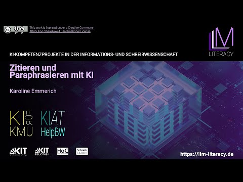 Vortrag: Zitieren und Paraphrasieren mit KI