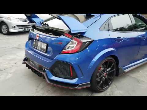 Beautiful Blue Honda Civic FK8 R with Milltek Sport Exhaust Road+