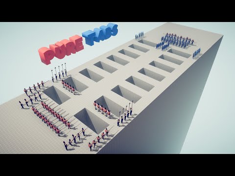 FRENCH ARMY vs SAMURAI FIGHT ON THE HOLES | Totally Accurate Battle Simulator - TABS