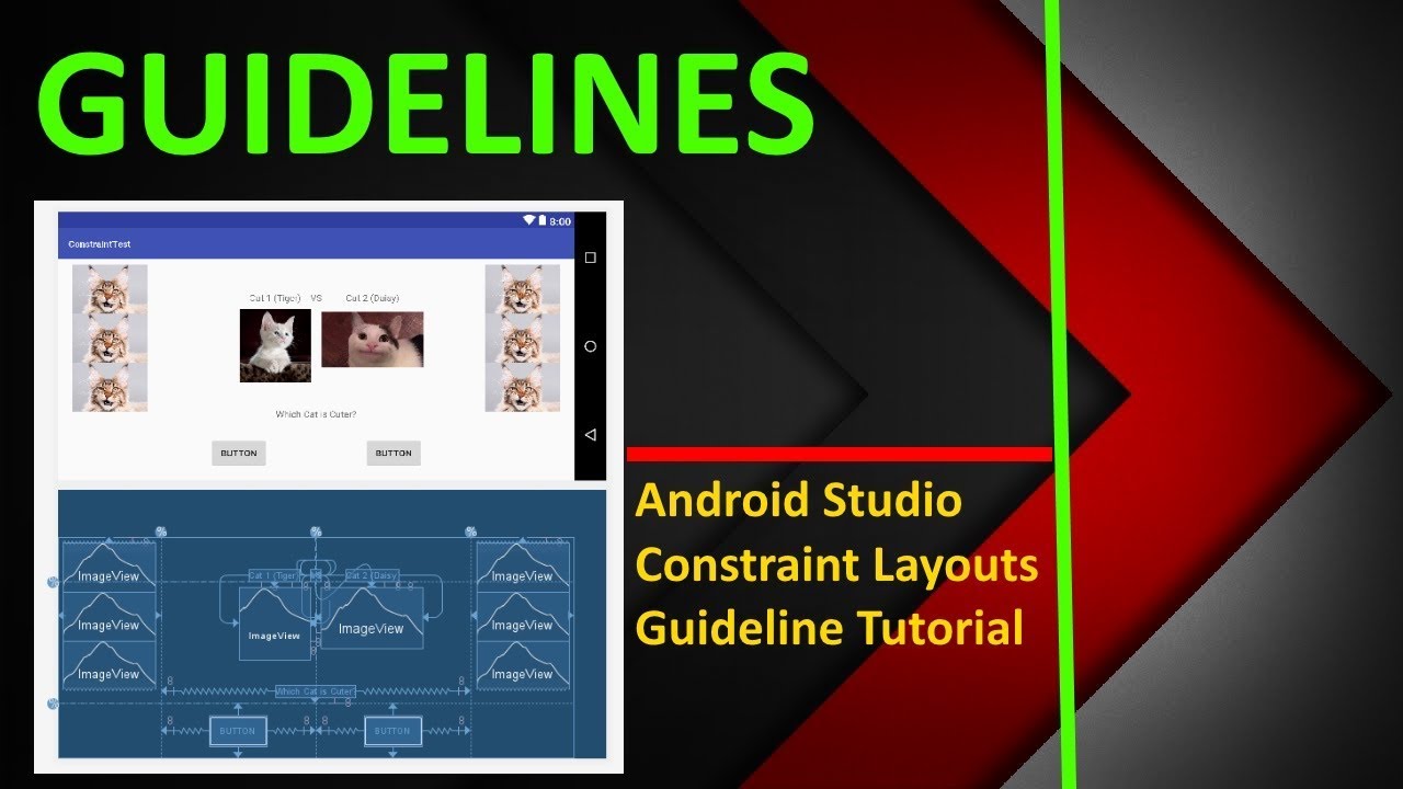 Android Studio Constraint Layout Guidelines Tutorial